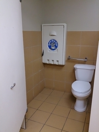 Cabinet de toilette partiellement accessible pour hommes (photo 1 de 2)