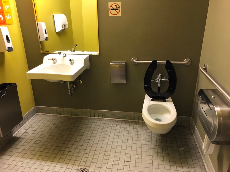 Salle de toilette située au rez-de-chaussée