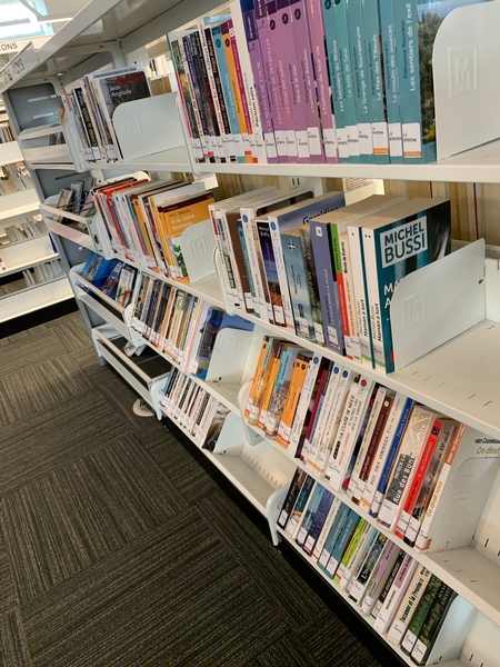 Bibliothèque - Dernières rangées inclinées