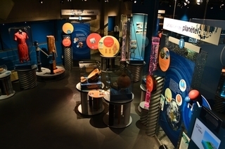 Vue d'ensemble de la salle d'exposition du Centre d'interprétation de l'eau