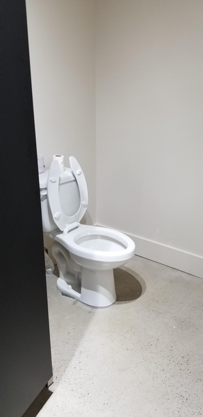 Cabine de toilette partiellement accessible