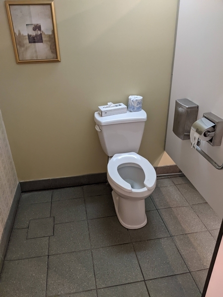 Cabinet de toilette partiellement accessible