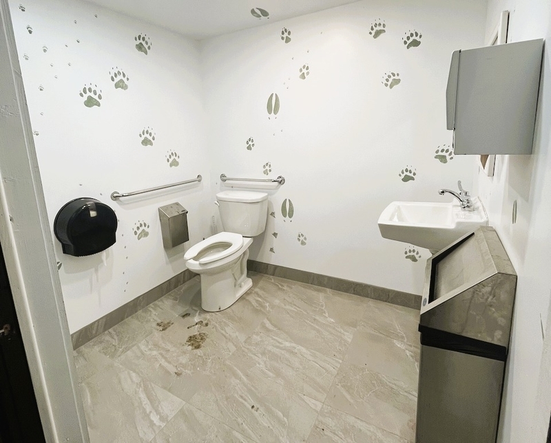 Refuge Pageau - salle de toilette - Pavillon de réhabilitation