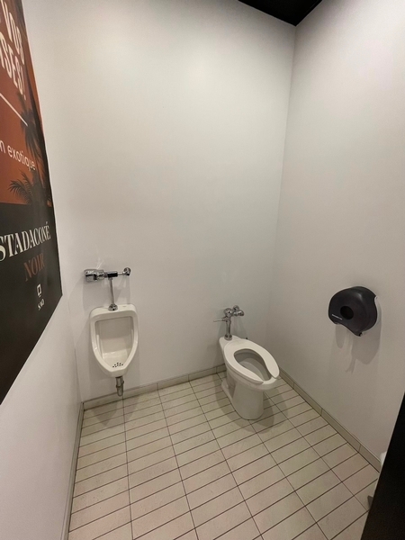 Cabinet de toilette sans barre d'appui