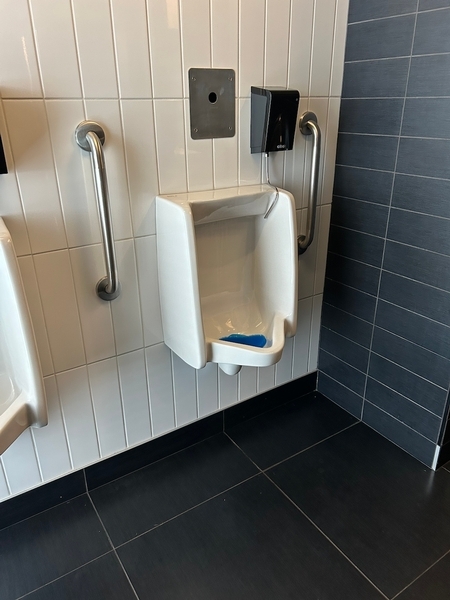 Salle de toilettes homme située près des salles de réception 