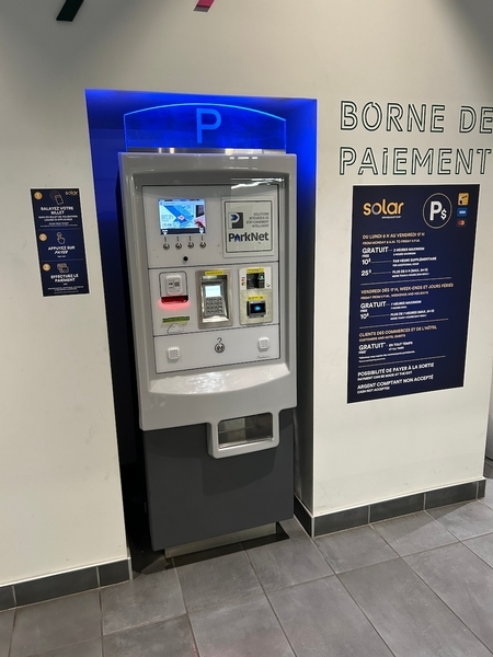 Borne de paiement du stationnement 