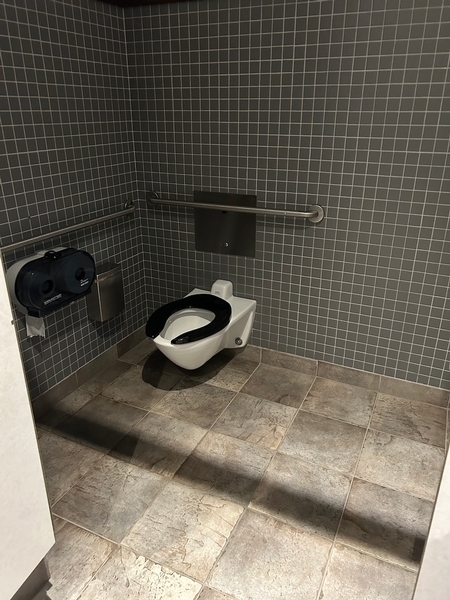 Salle de toilettes femme située au rez-de-chaussée, près des salles de réunions