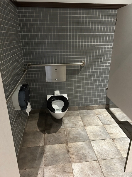 Salle de toilettes homme située au rez-de-chaussée, près des salles de réunion