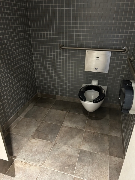 Salle de toilettes femme située au sous-sol 